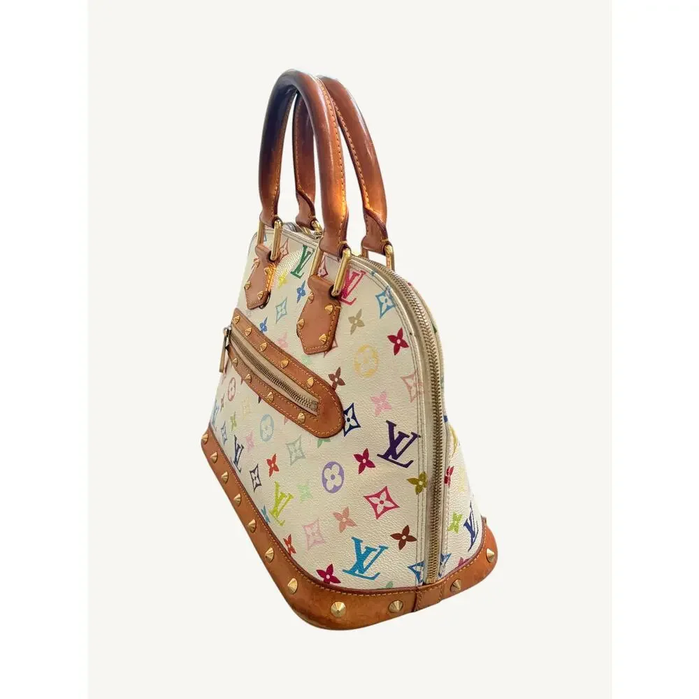 Louis Vuitton x Takashi Murakami Alma MM White Multicolor Monogram Bag